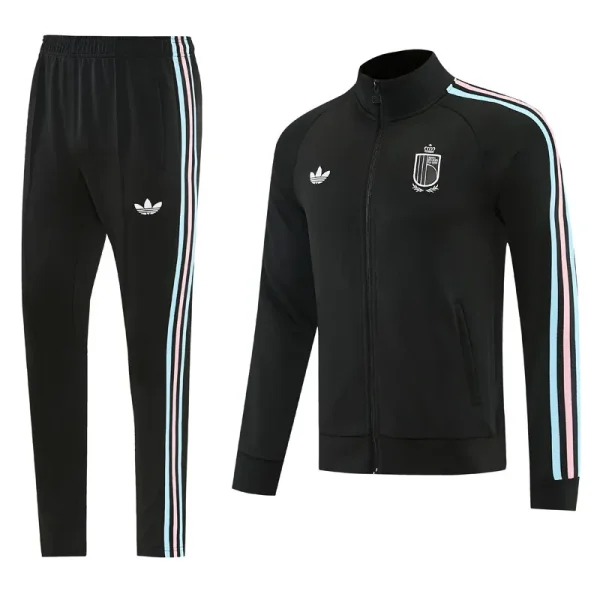 26-27 Belgium Black Jacket Tracksuit #01