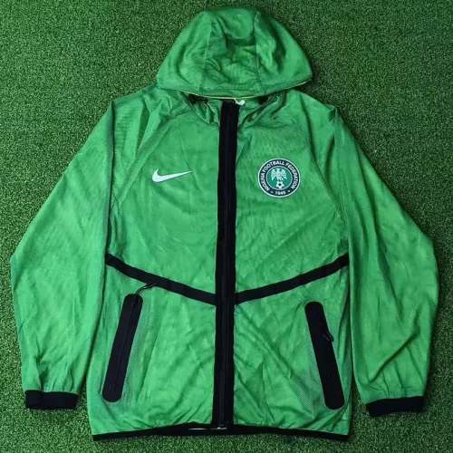 2026 Nigeria Green Walkout Jacket (Hooded) #单上衣