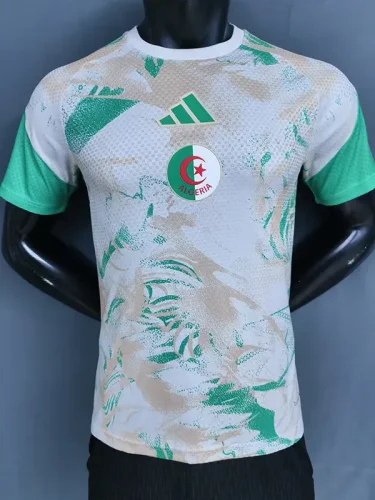 26-27 Algeria Green Yellow White Player Version Training shirts