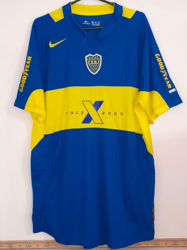 2005 Boca Junior Centenary Home Retro Soccer Jersey