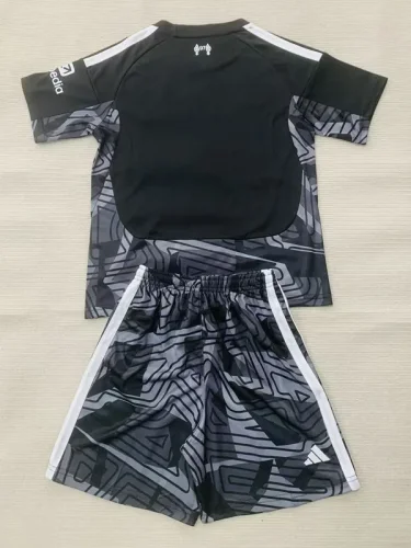 26-27 LIV Black Goalkeeper Kids Soccer Jersey