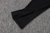 26-27 Netherlands Black Half Pull Tracksuit #B26043(半拉链)