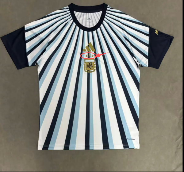 26-27 Argentina Blue White Fans Samsung Training shirts (三星)