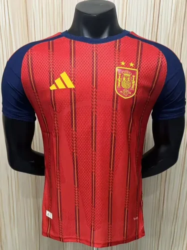 26-27 Spain Home 2 Stars Player Version Soccer Jersey (带2颗星)