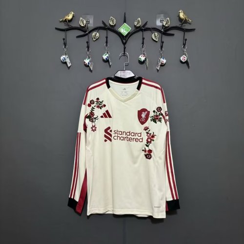 25-26 LIV Away Long Sleeve Soccer Jersey (长袖)(Embroidery version)
