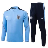 26-27 England Light blue Half Pull Tracksuit #B26052(半拉链)