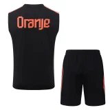 26-27 Netherlands Black Tank top and shorts suit #D26038