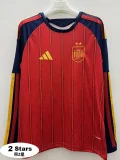 26-27 Spain Home Long Sleeve Soccer Jersey (长袖)(带2星)