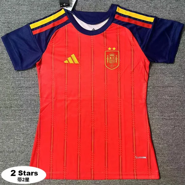 26-27 Spain Home Women Soccer Jersey (女)(带2星)