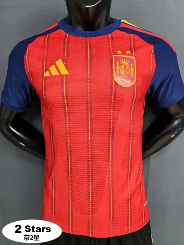 26-27 Spain Home Player Version Soccer Jersey (带2星)