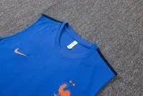 26-27 France Fancy blue Tank top and shorts suit #D26032
