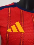 26-27 Spain Home Long Sleeve Player Version Soccer Jersey (长袖球员)(带2星)