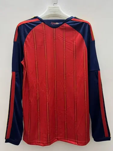 26-27 Spain Home Long Sleeve Soccer Jersey (长袖)(带2星)
