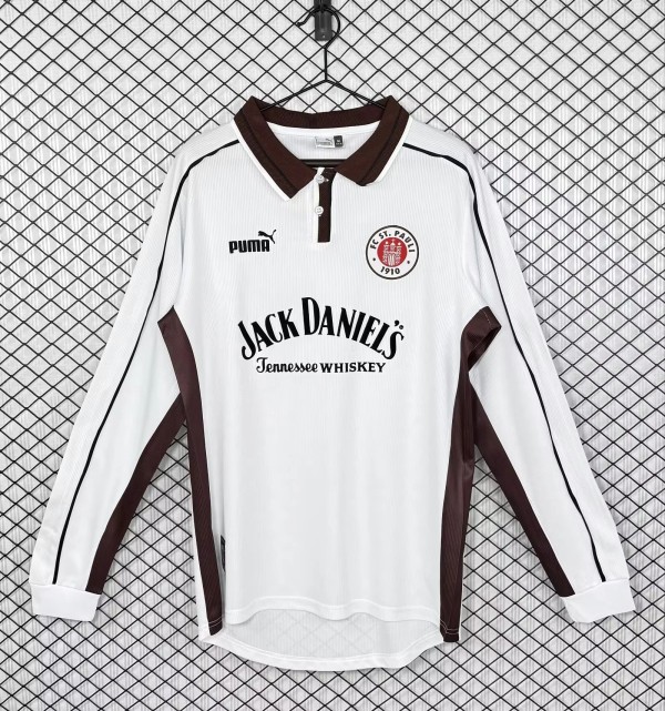 1999-2000 ST PAULI Away Long Sleeve Retro Soccer Jersey (长袖)