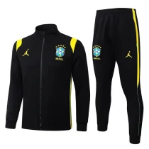 26-27 Brazil Jordan Black Jacket Tracksuit #A26035 26-27 Brazil Jordan Black Jacket Tracksuit #A26035