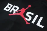 26-27 Brazil Jordan Black Kids Half Pull Tracksuit #E26046(童装)(半拉链)