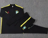 26-27 Brazil Jordan Black Kids Half Pull Tracksuit #E26048(童装)(半拉链)