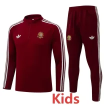 26-27 Spain Brown Red Kids Half Pull Tracksuit #E26049(童装)(半拉链) 26-27 Spain Brown Red Kids Half Pull Tracksuit #E26049(童装)(半拉链)