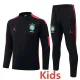 26-27 Brazil Jordan Black Kids Half Pull Tracksuit #E26046(童装)(半拉链)