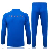 26-27 France Fancy blue Kids Half Pull Tracksuit #E26058(童装)(半拉链)