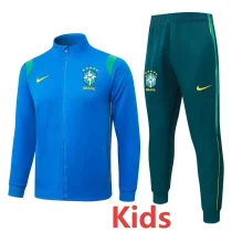 26-27 Brazil Lake blue Kids Jacket Tracksuit #E26061(童装) 26-27 Brazil Lake blue Kids Jacket Tracksuit #E26061(童装)