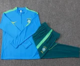 26-27 Brazil Lake blue Kids Half Pull Tracksuit #E26057(童装)(半拉链)