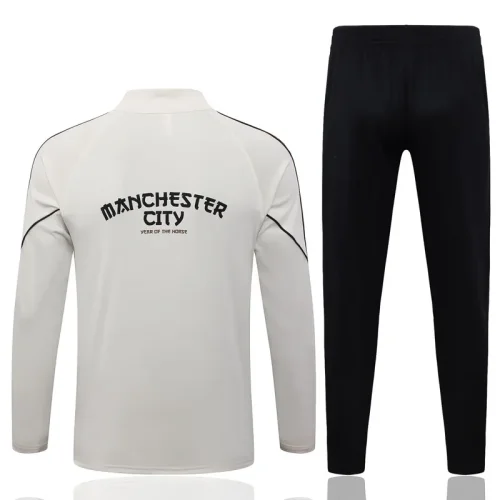 26-27 Man City Beige Kids Half Pull Tracksuit #E26054(童装)(半拉链)