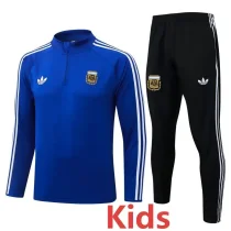 26-27 Argentina Fancy blue Kids Half Pull Tracksuit #E26053(童装)(半拉链) 26-27 Argentina Fancy blue Kids Half Pull Tracksuit #E26053(童装)(半拉链)