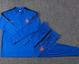 26-27 France Fancy blue Kids Half Pull Tracksuit #E26058(童装)(半拉链)