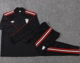 26-27 Man Utd Black Kids Half Pull Tracksuit #E26072(童装)(半拉链)