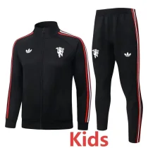 26-27 Man Utd Black Kids Jacket Tracksuit #E26065(童装) 26-27 Man Utd Black Kids Jacket Tracksuit #E26065(童装)