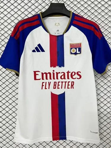 26-27 Lyon Home Fans Soccer Jersey