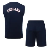 26-27 England Royal blue Tank top and shorts suit #D26042