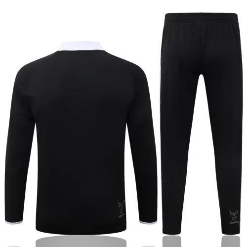 26-27 JUV Black Half Pull Tracksuit #B26064(半拉链)