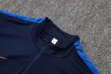 26-27 France Royal blue Half Pull Tracksuit #B26075(半拉链)