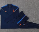 26-27 France Royal blue Half Pull Tracksuit #B26075(半拉链)