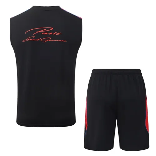 26-27 PSG Black Tank top and shorts suit #D26050