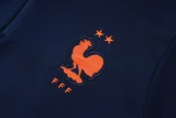 26-27 France Royal blue Half Pull Tracksuit #B26075(半拉链)