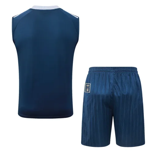 26-27 Italy Dark blue Tank top and shorts suit #D26051