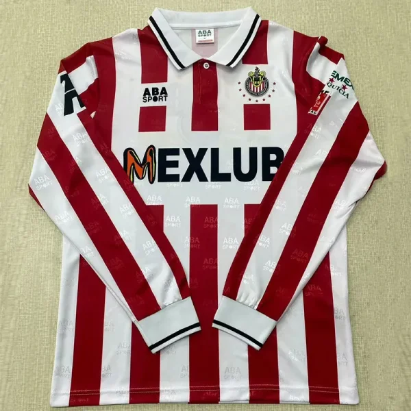 1997-1998 Chivas Guadalajara Home Long Sleeve Retro Soccer Jersey (长袖)
