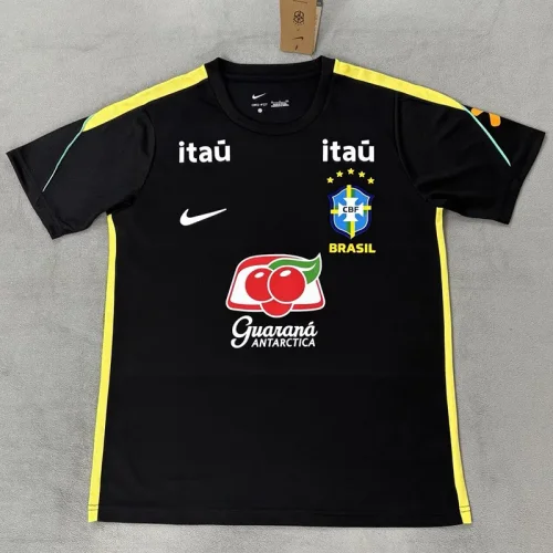 26-27 Brazil Black Training shirts (Nk标带广告)