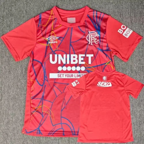 26-27 Rangers Red Goalkeeper Fans Soccer Jersey