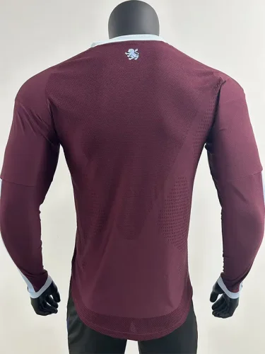 26-27 Aston Villa Home Long Sleeve Player Version Soccer Jersey (长袖球员)