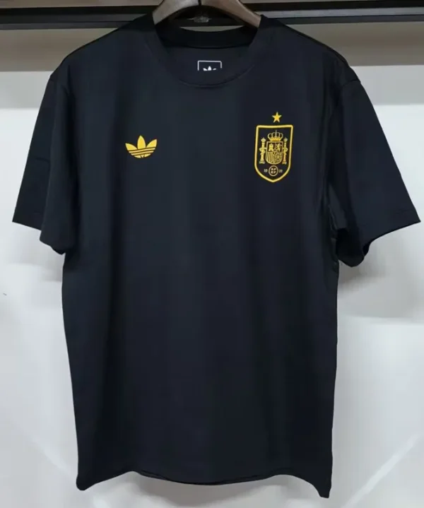 26-27 Spain Black High Quality Casual T-Shirt (三叶草)