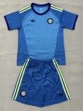 26-27 Leeds United Blue Goalkeeper Kids Soccer Jersey