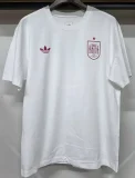 26-27 Spain White High Quality Casual T-Shirt (三叶草)
