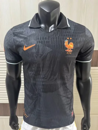 26-27 France Black Casual Edition Player Version Training shirts