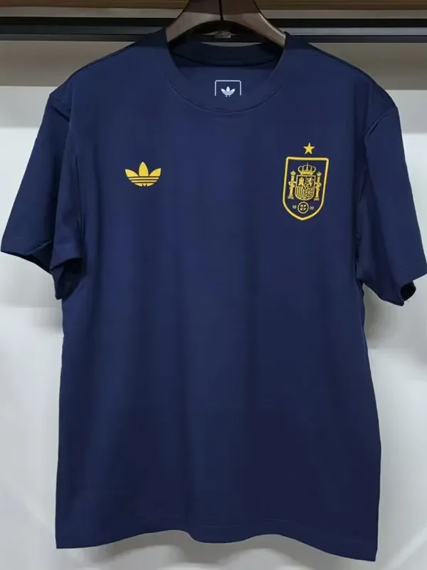 26-27 Spain Royal blue High Quality Casual T-Shirt (三叶草)