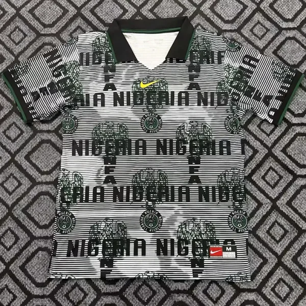 26-27 Nigeria Grey Black Training Shirts