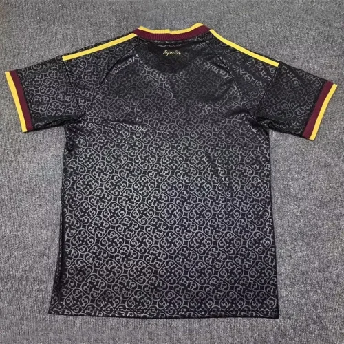 26-27 Spain Black Fans Soccer Jersey (带2星)